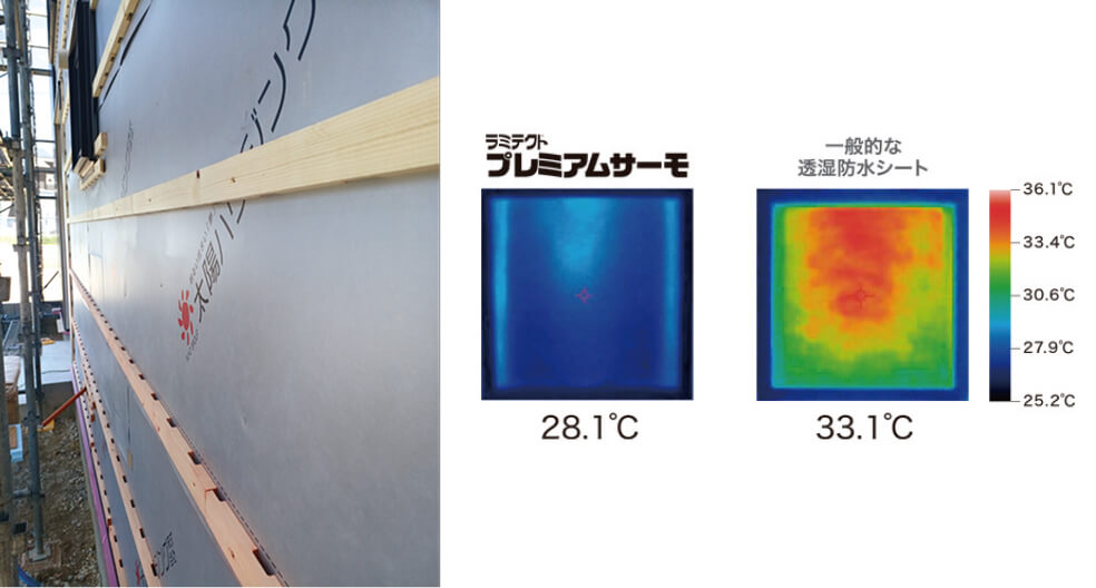 高耐久遮熱型透湿防水シート