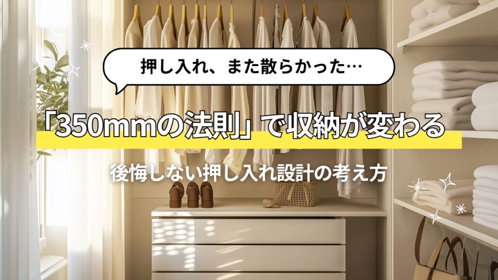 新築前に知っておきたい「350mmの法則」｜後悔しない押し入れ収納の考え方