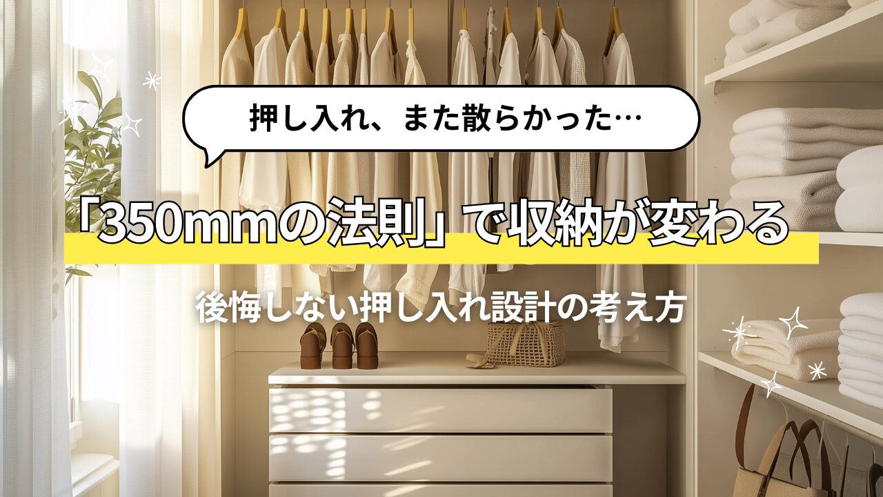 新築前に知っておきたい「350mmの法則」｜後悔しない押し入れ収納の考え方