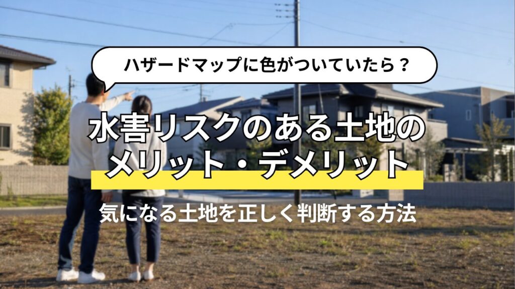 ハザードマップにかかる土地は買っても大丈夫？水害リスクのある土地のメリット・デメリット