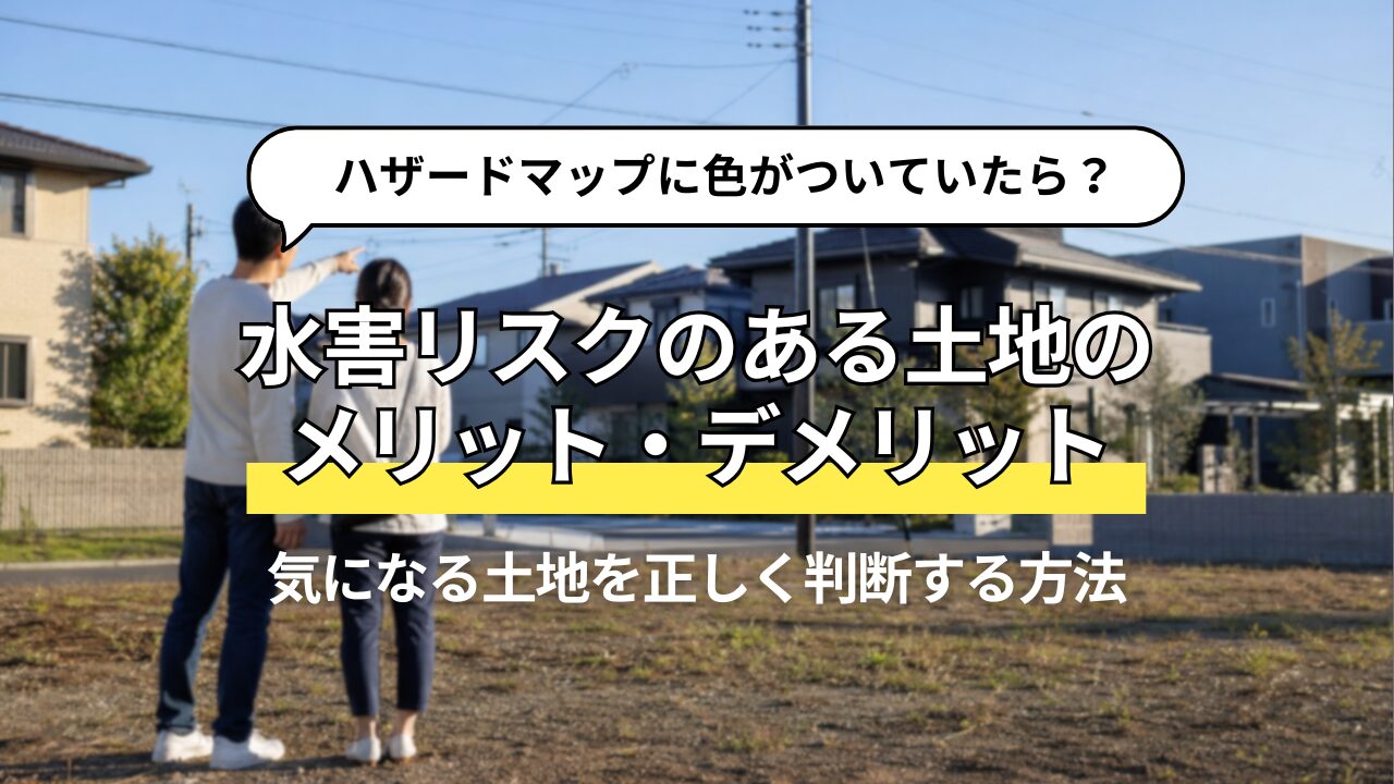ハザードマップにかかる土地は買っても大丈夫？水害リスクのある土地のメリット・デメリット