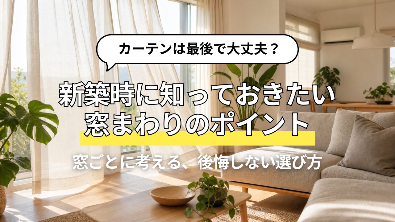カーテンは最後で大丈夫？新築時に知っておきたい窓まわりのポイント