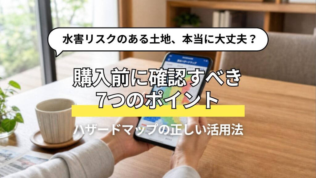 水害リスクのある土地、購入前に確認すべき7つのポイント｜ハザードマップの正しい活用法