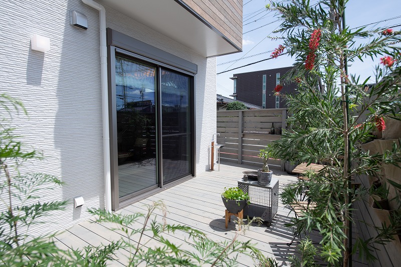 刈谷市稲場町モデルハウス-ウッドデッキ