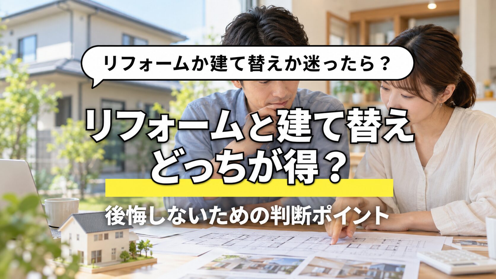 リフォームと建て替え、どっちが得？後悔しないための判断ポイント